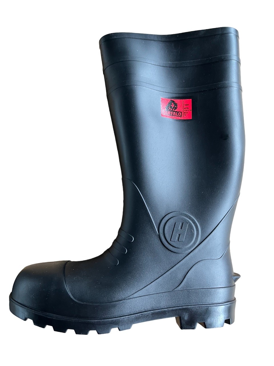 Bota de pvc negra con puntera y plantilla de acero modelo HURACÁN ...