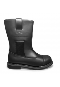 Military boot with anti-perforation plate, high-shaft bell-shaped